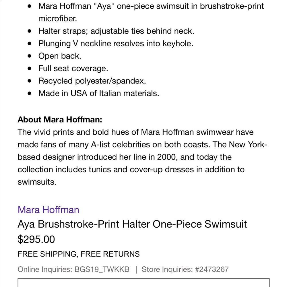 Anthropologie Mara Hoffman Brushstroke swimsuit - Picture 5 of 8